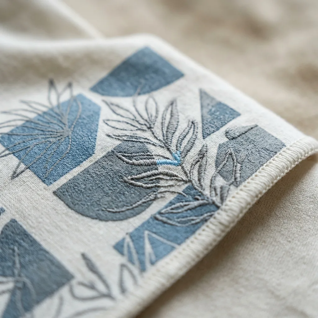 Print and embroidery finish detail