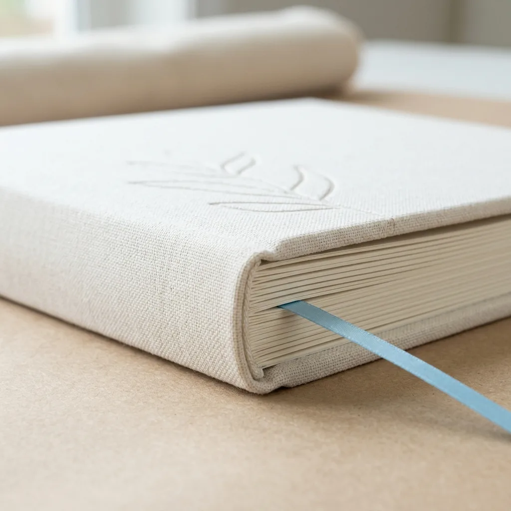 Hardcover album binding detail