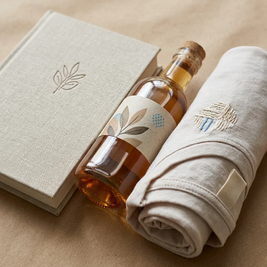 Notebook, bottle and tee in retreat kit